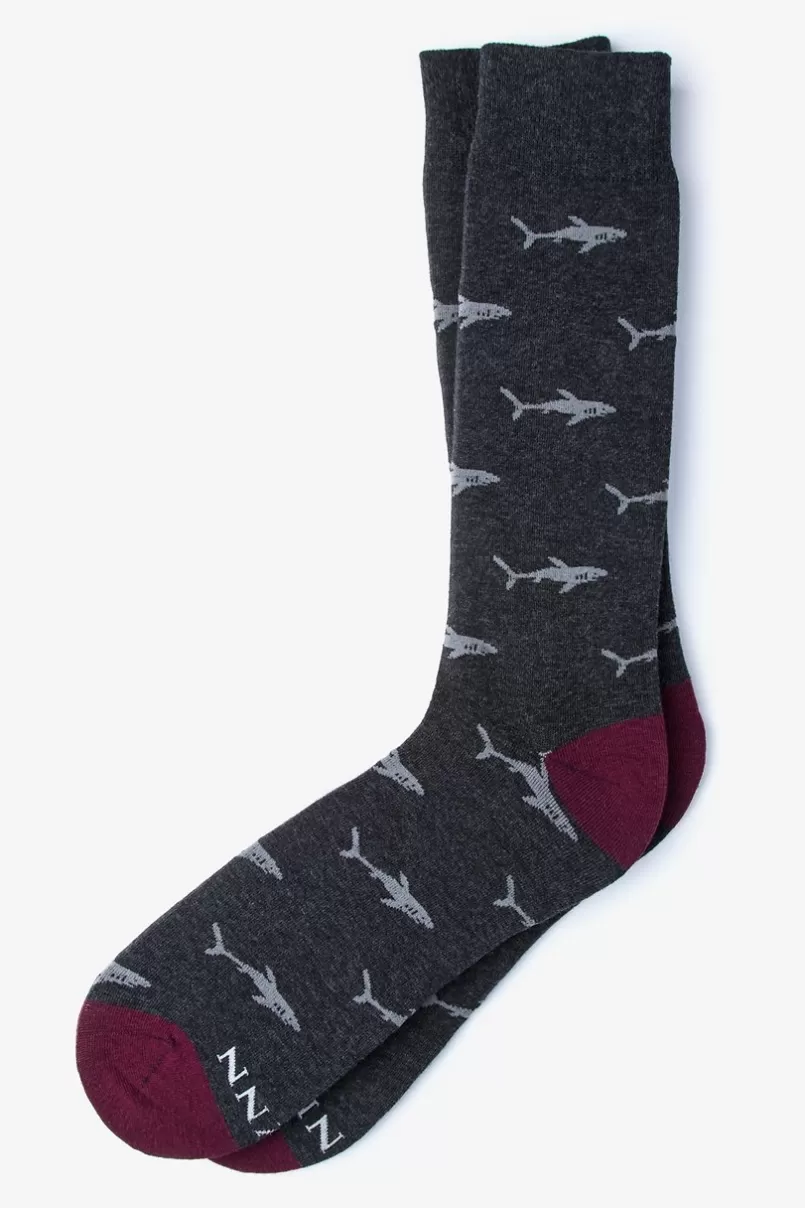 Ties Shark Bait Sock Charcoal Store