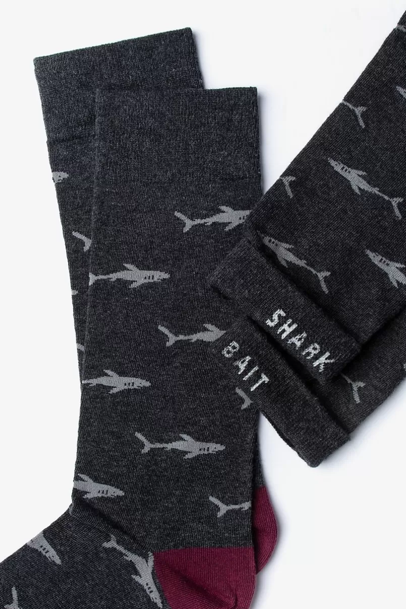 Ties Shark Bait Sock Charcoal Store