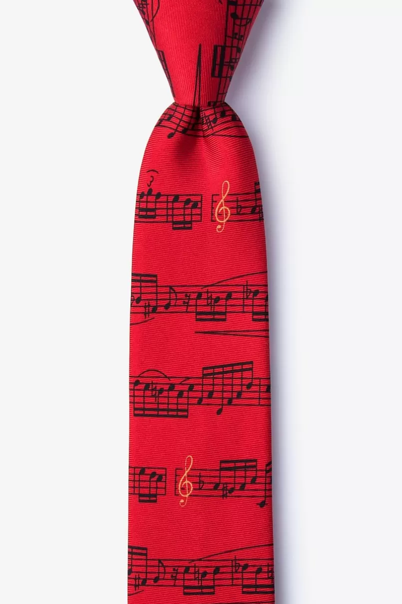 Ties Sheet Music Red Skinny Tie Best Sale