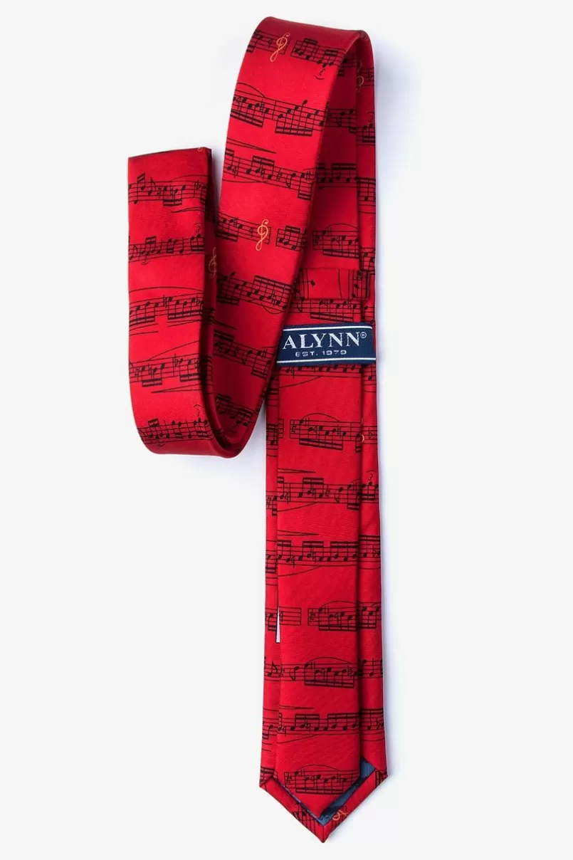 Ties Sheet Music Red Skinny Tie Best Sale