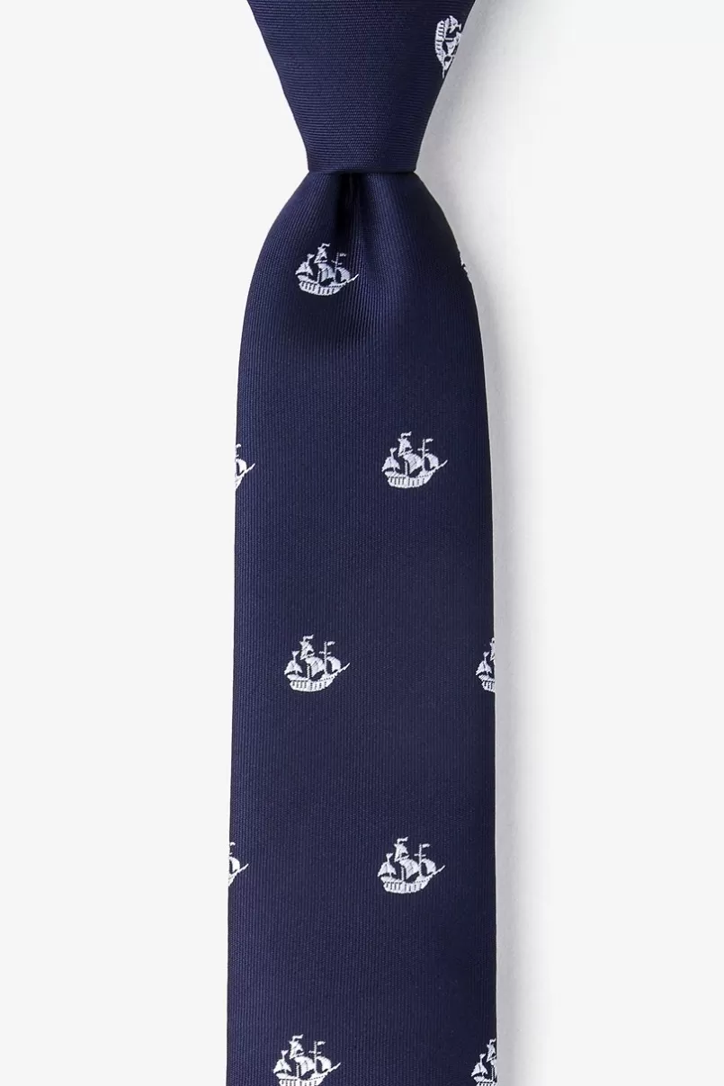 Ties Ships Ahoy Navy Blue Skinny Tie NavyBlue Fashion