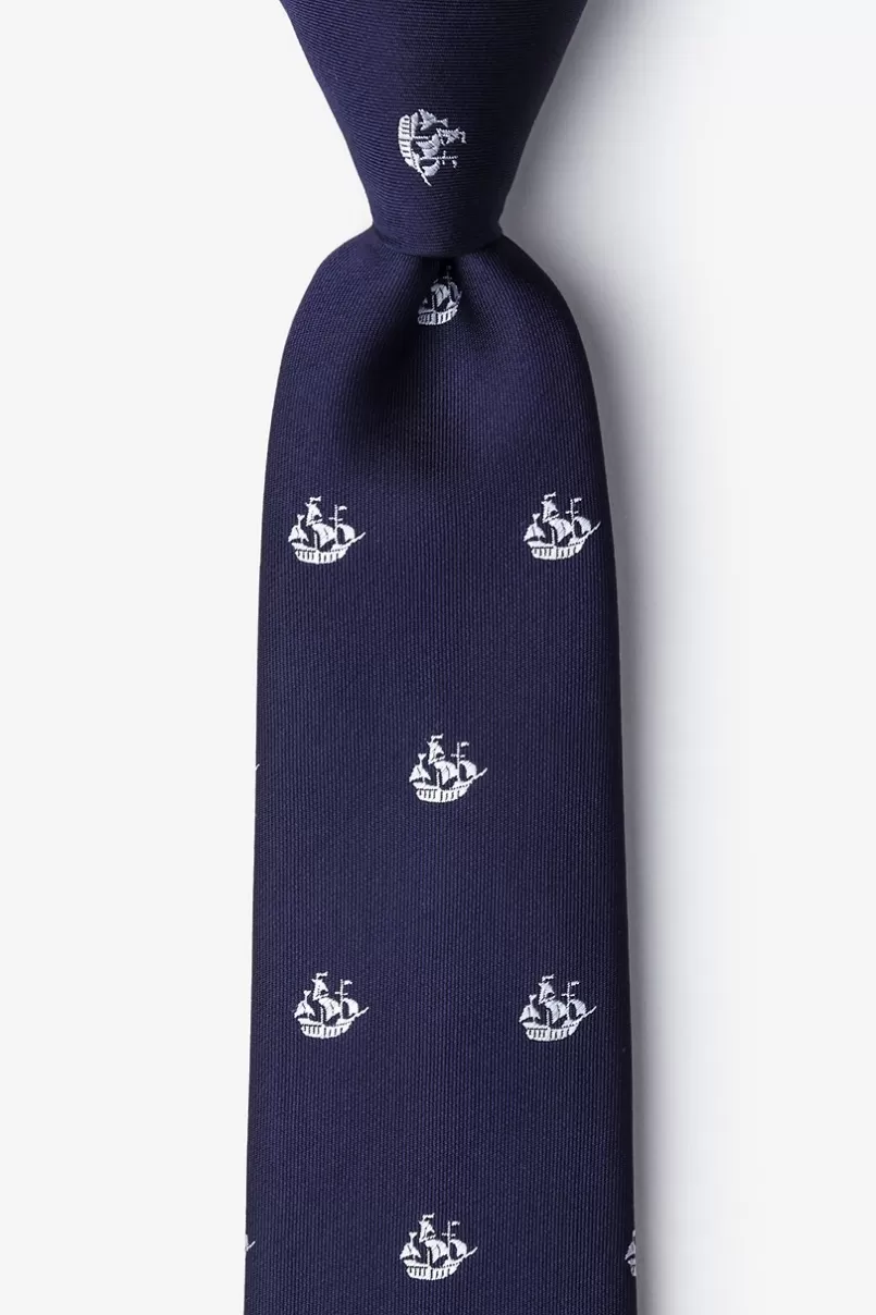 Ties Ships Ahoy Navy Blue Tie NavyBlue Clearance