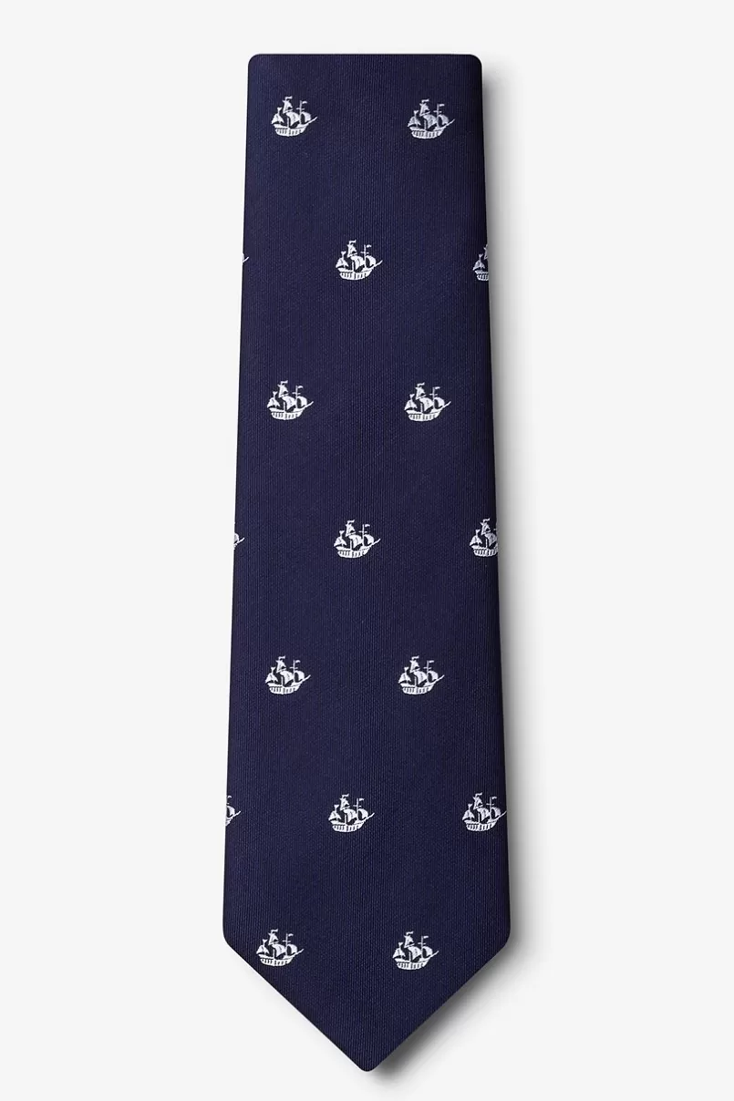 Ties Ships Ahoy Navy Blue Tie NavyBlue Clearance