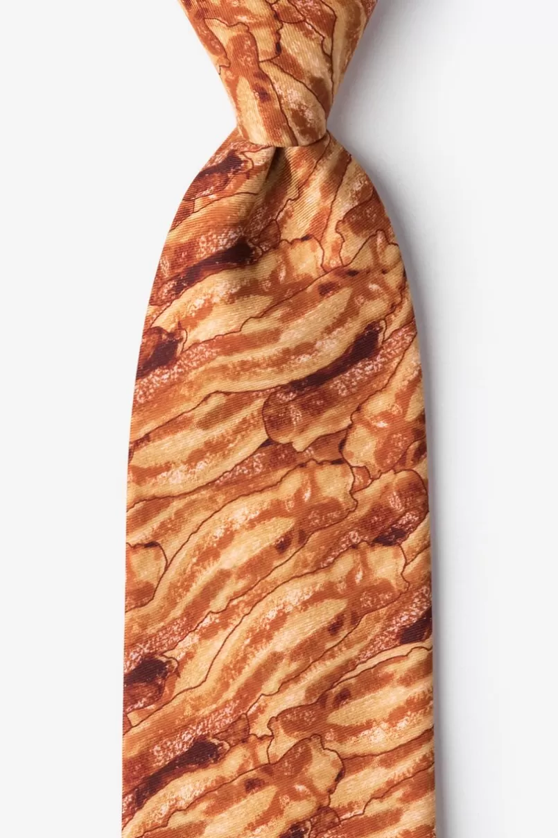 Ties Sizzlin' Bacon Orange Extra Long Tie Online