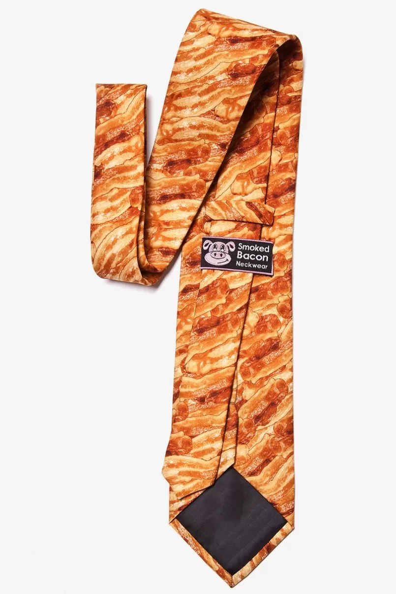 Ties Sizzlin' Bacon Orange Tie Cheap