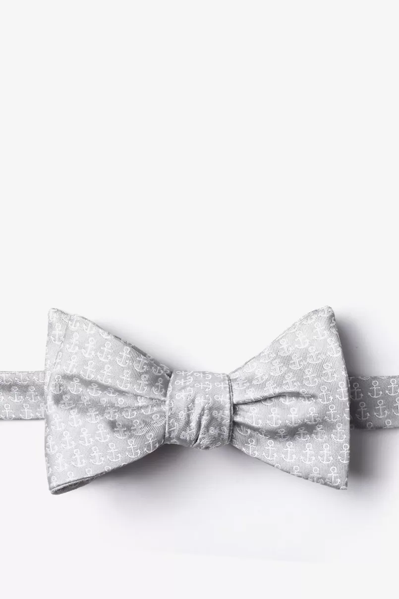 Ties Small Anchors Gray Self-Tie Bow Tie Clearance