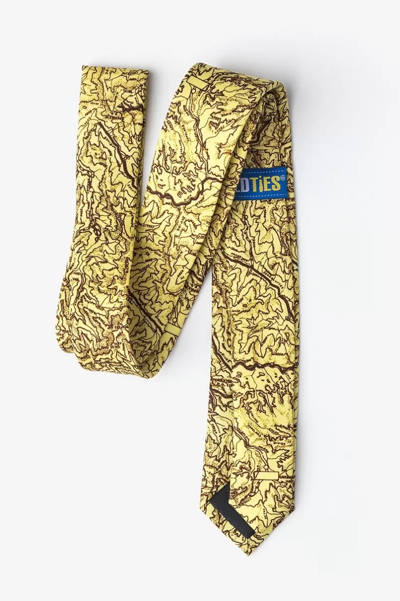 Ties Smokey Mountains Yellow Skinny Tie Outlet