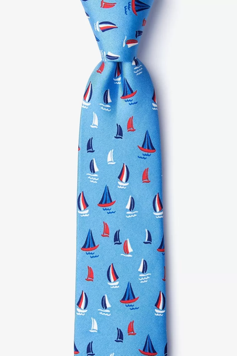 Ties Smooth Sailing Blue Skinny Tie Outlet