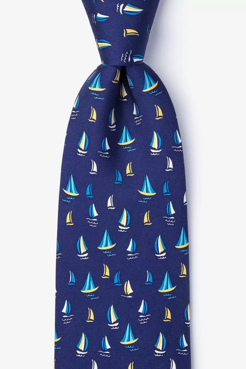 Ties Smooth Sailing Navy Blue Tie Discount