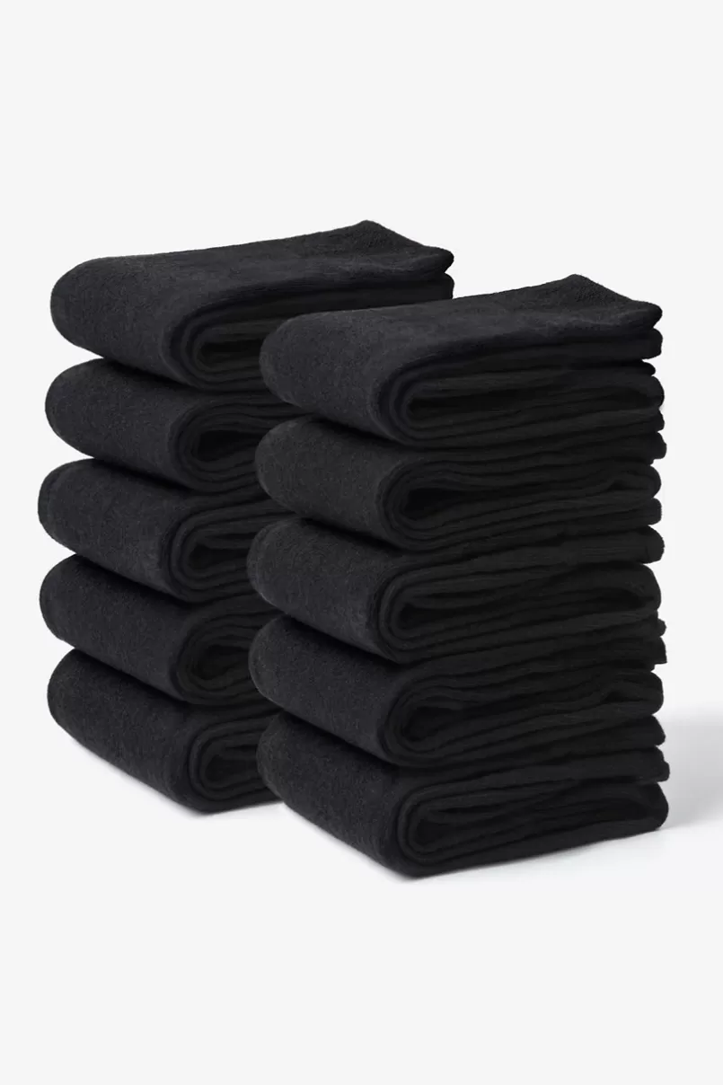 Ties Solid Black 10 Sock Pack Outlet