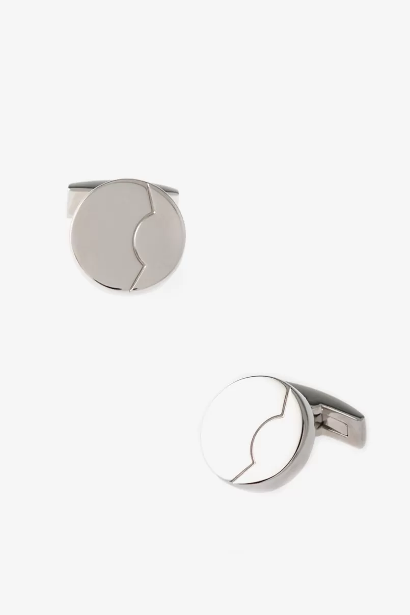 Ties Solid Fault Silver Cufflinks Store