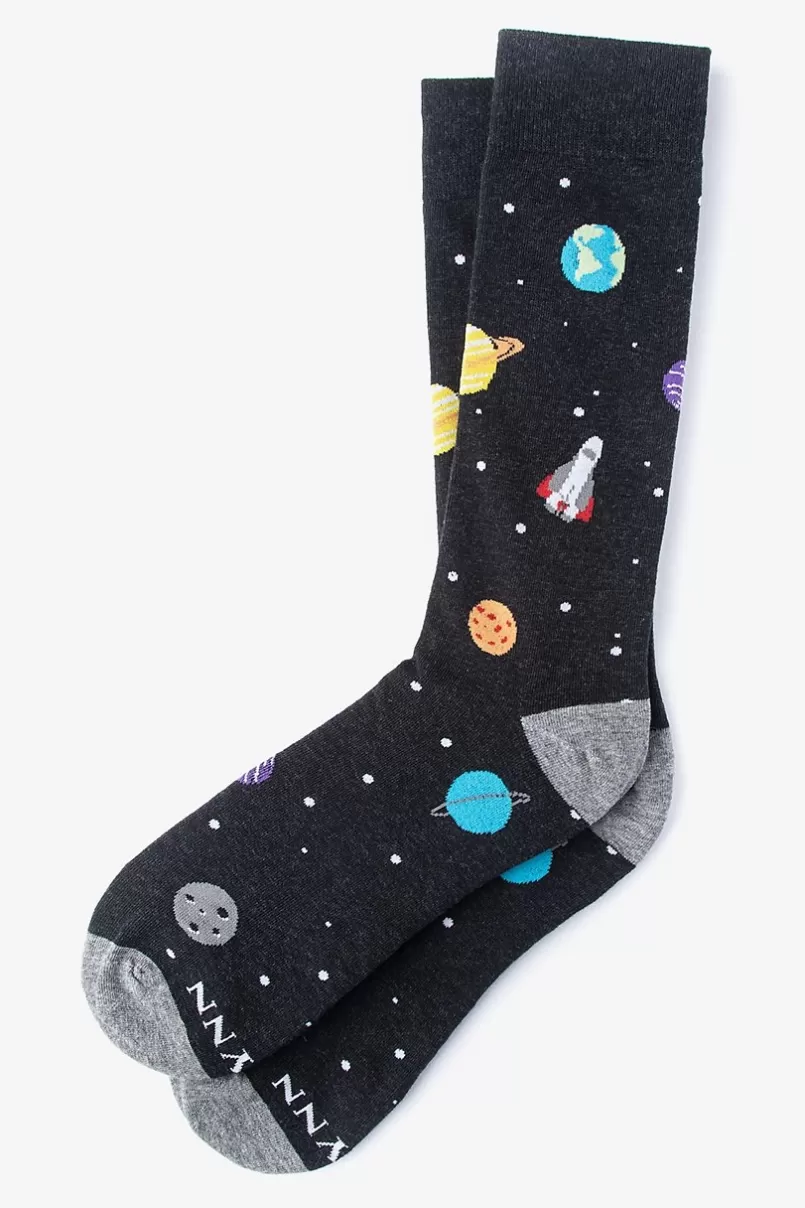 Ties Space Black Sock Cheap