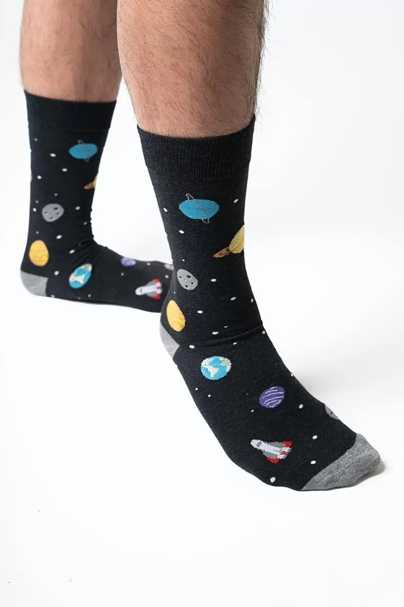 Ties Space Black Sock Cheap