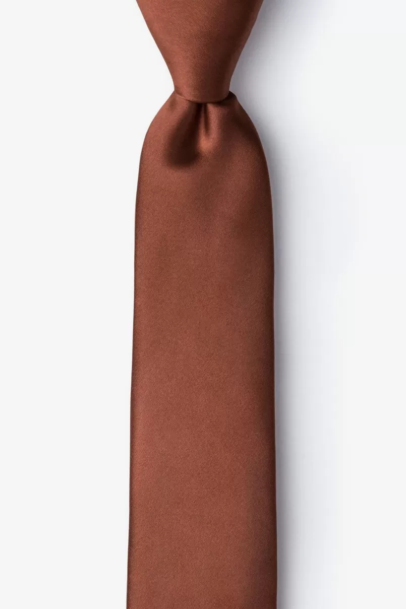 Ties Spice Brown Skinny Tie SpiceBrown Flash Sale