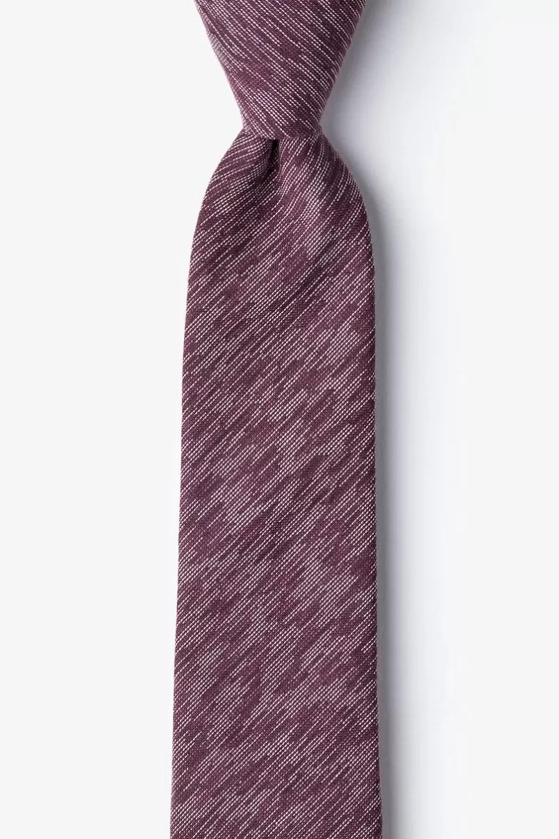 Ties Springfield Skinny Tie Maroon Outlet