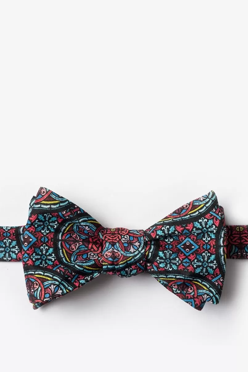 Ties Stained Glass Red Self-Tie Bow Tie Flash Sale