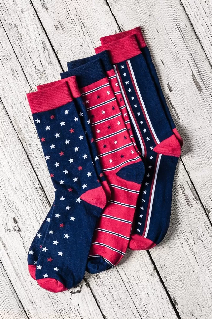 Ties Star Spangled Red Sock Cheap