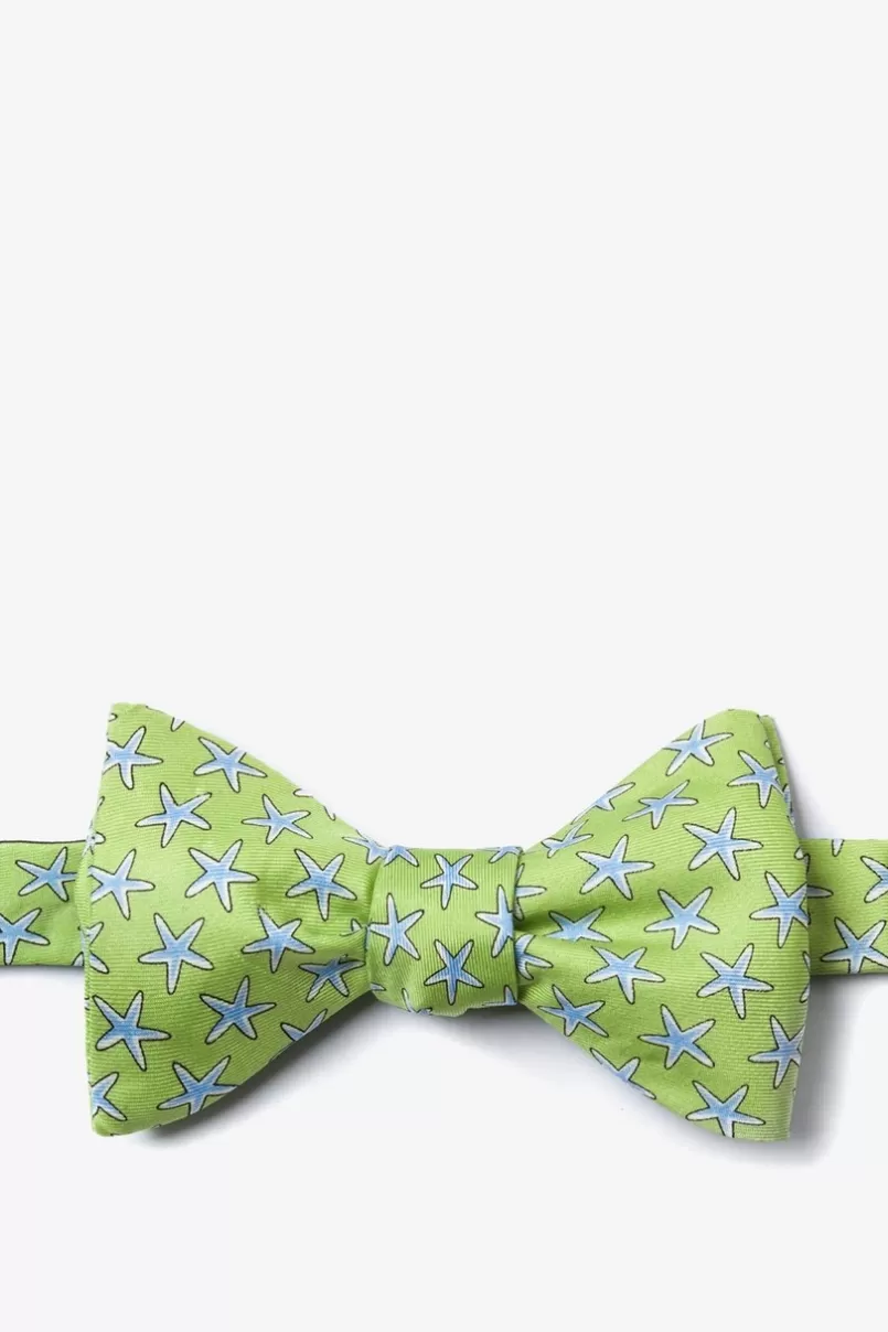 Ties Starfish Green Self-Tie Bow Tie Hot