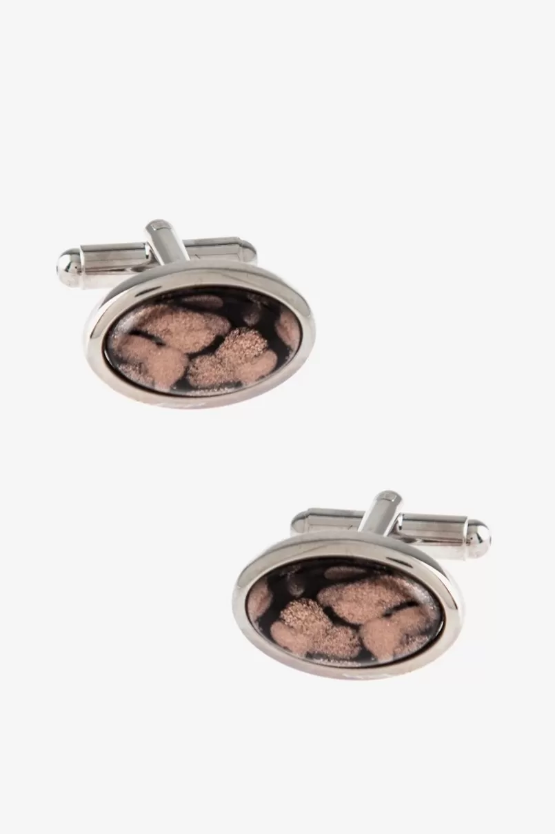 Ties Starry Oval Copper Cufflinks Cheap