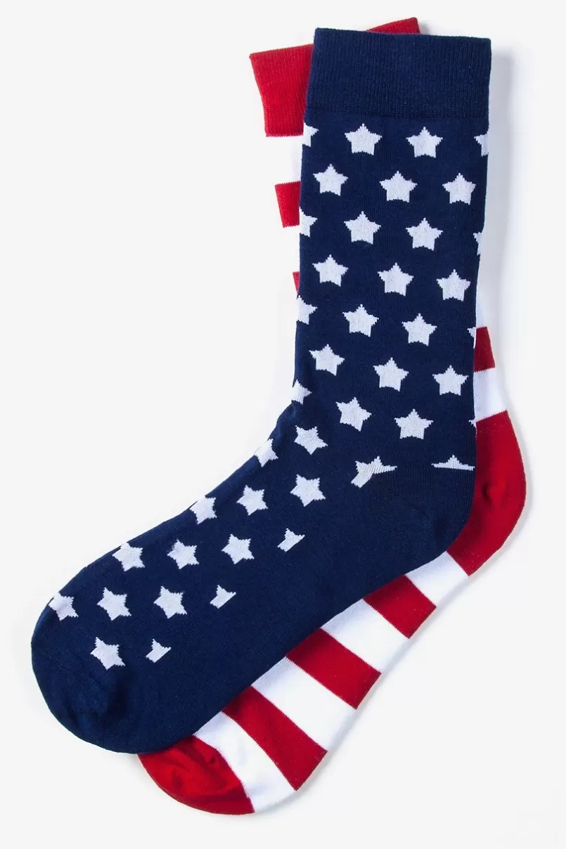 Ties Stars & Stripes Red Sock Best Sale