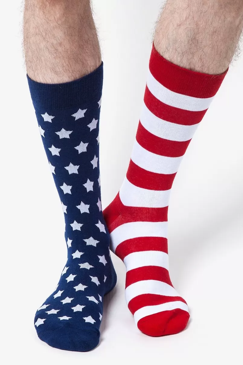 Ties Stars & Stripes Red Sock Best Sale