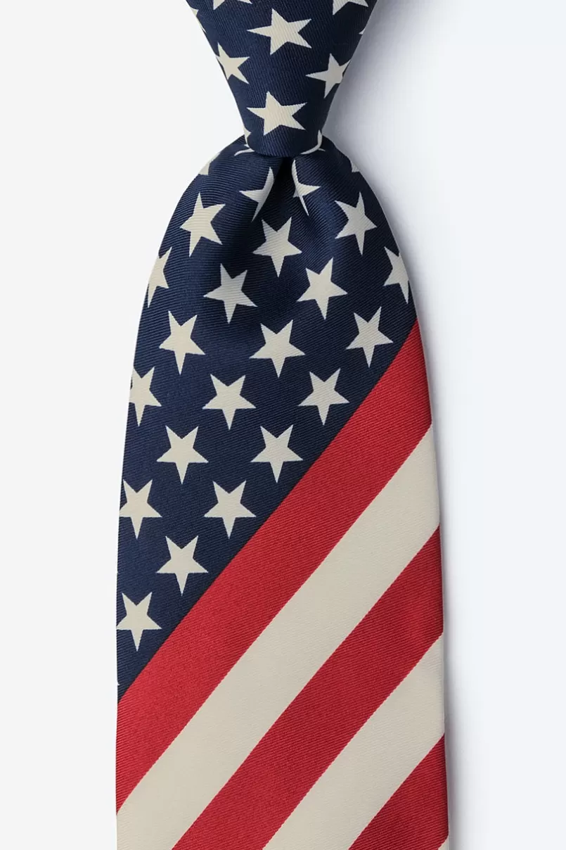 Ties Stars and Stripes Navy Blue Tie Flash Sale