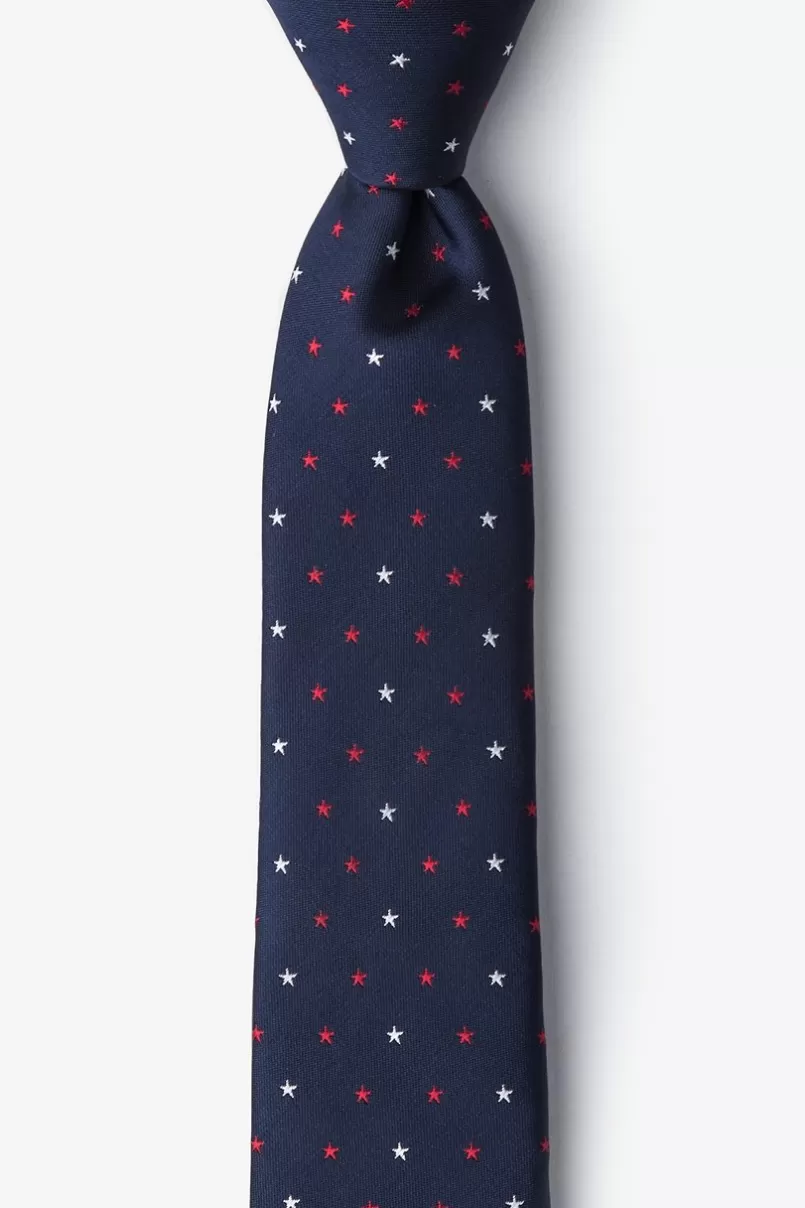 Ties Stars Navy Blue Skinny Tie NavyBlue Hot