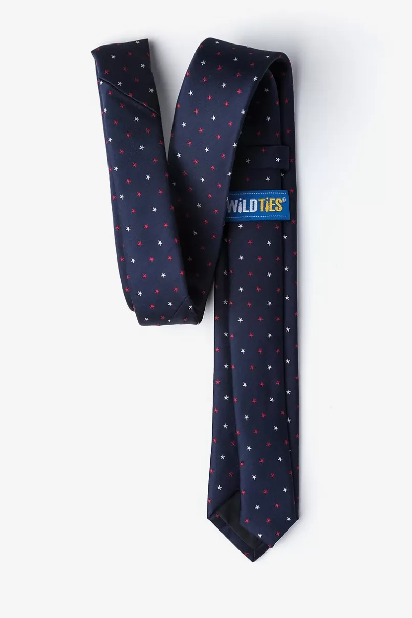 Ties Stars Navy Blue Skinny Tie NavyBlue Hot