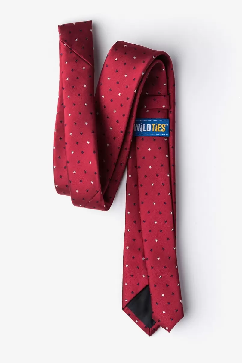 Ties Stars Skinny Tie Red Store