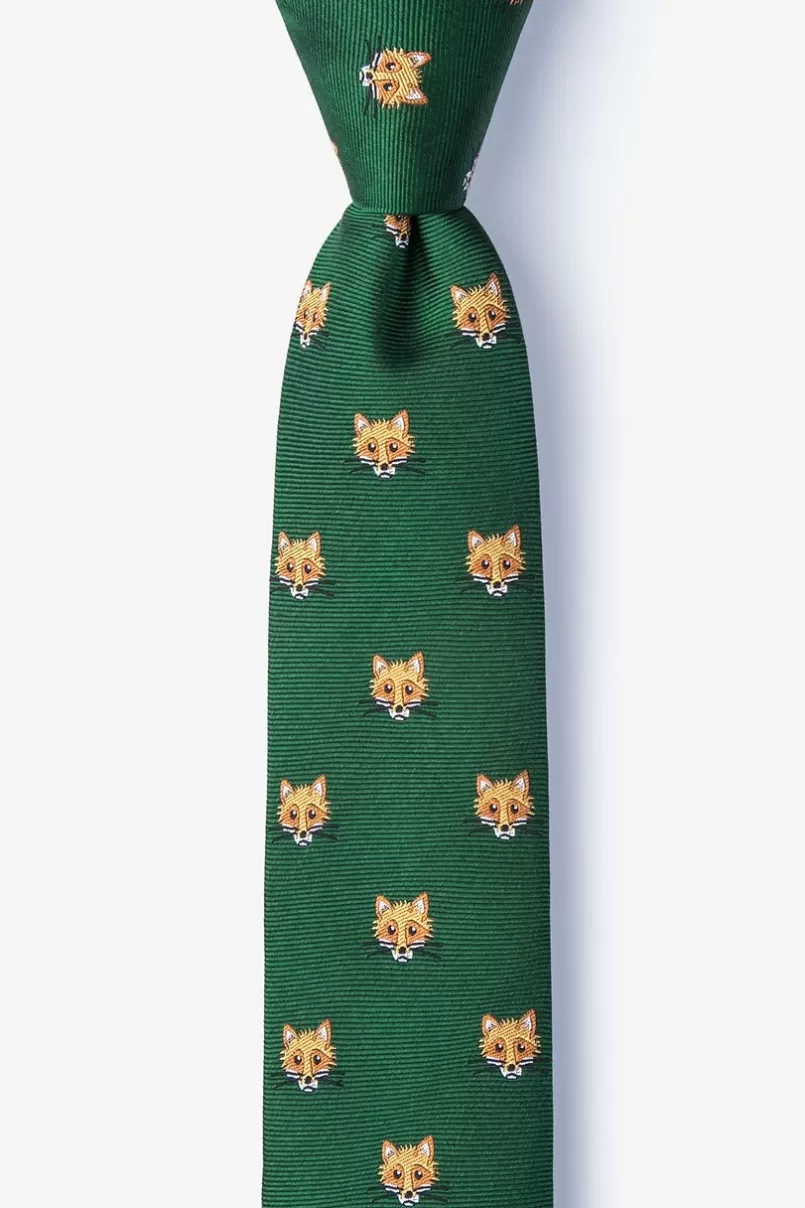 Ties Stone Cold Fox Green Skinny Tie Best Sale