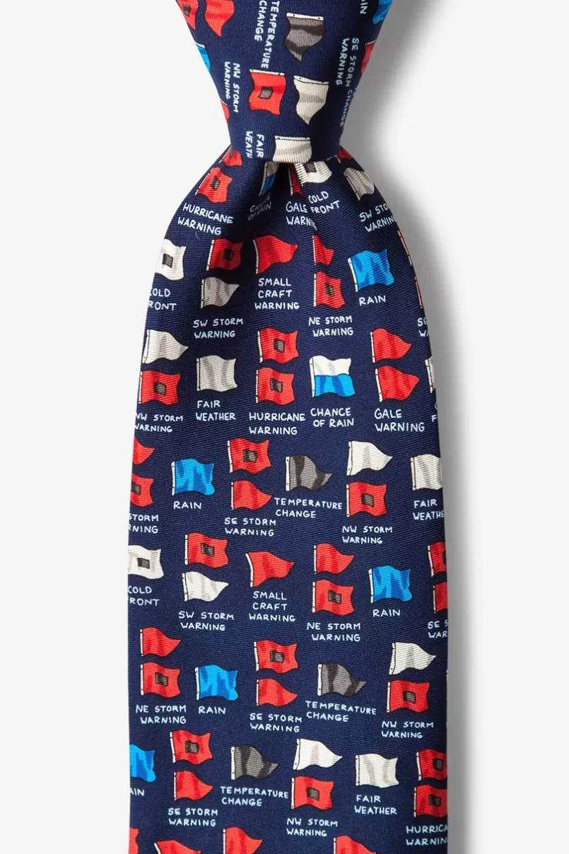 Ties Storms A-Brewin' Navy Blue Tie Flash Sale