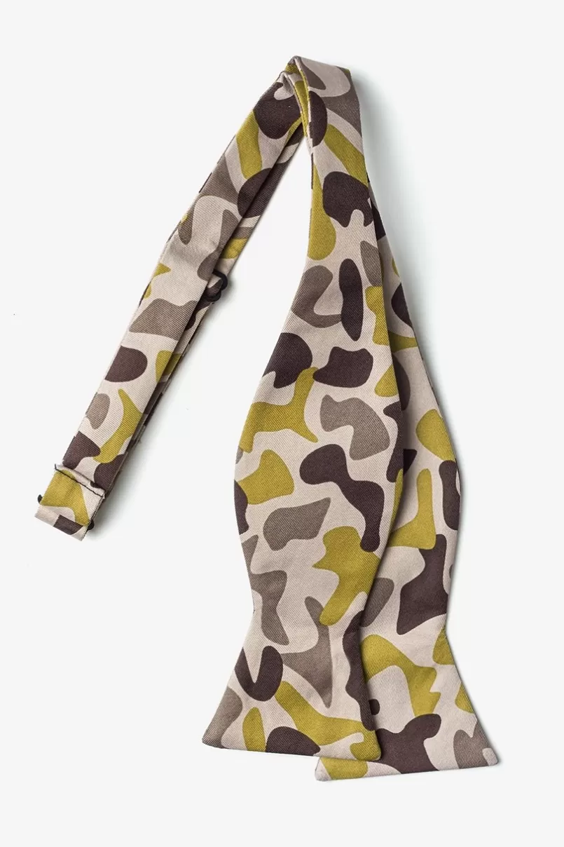 Ties Street Camo Beige Self-Tie Bow Tie Beige&Olive Store