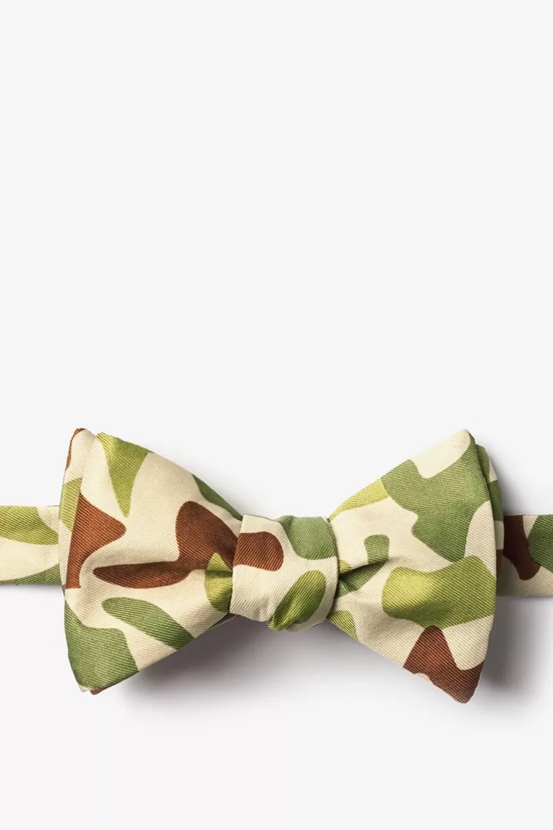 Ties Street Camo Olive Self-Tie Bow Tie Olive&Brown Online