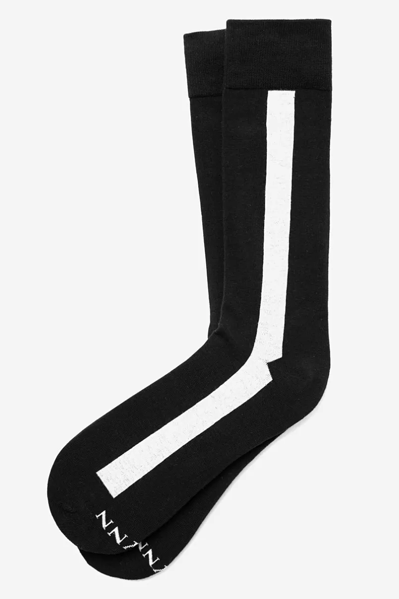 Ties Stripe Hype Sock Black Fashion