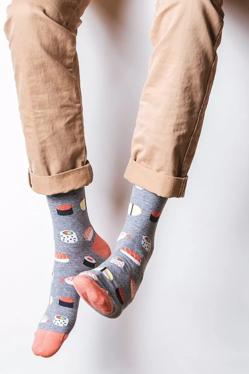 Ties Sushi Sock Gray Cheap