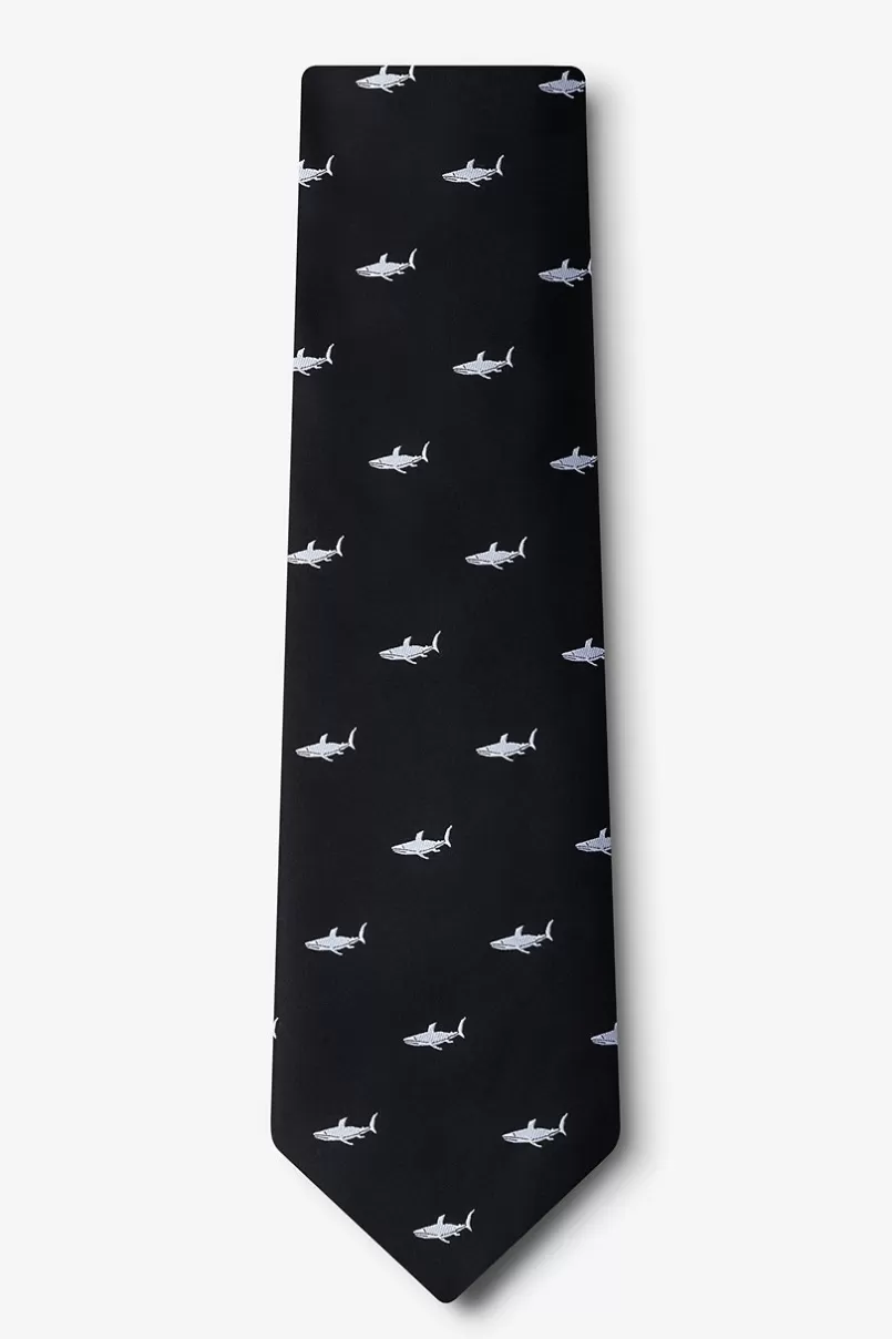 Ties Swimming Sharks Black Tie Online