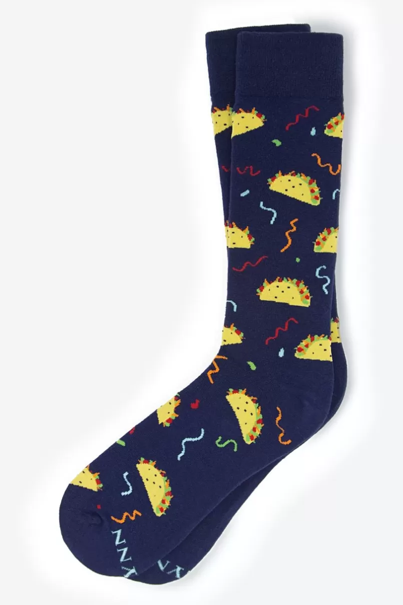 Ties Taco Navy Blue Sock Discount