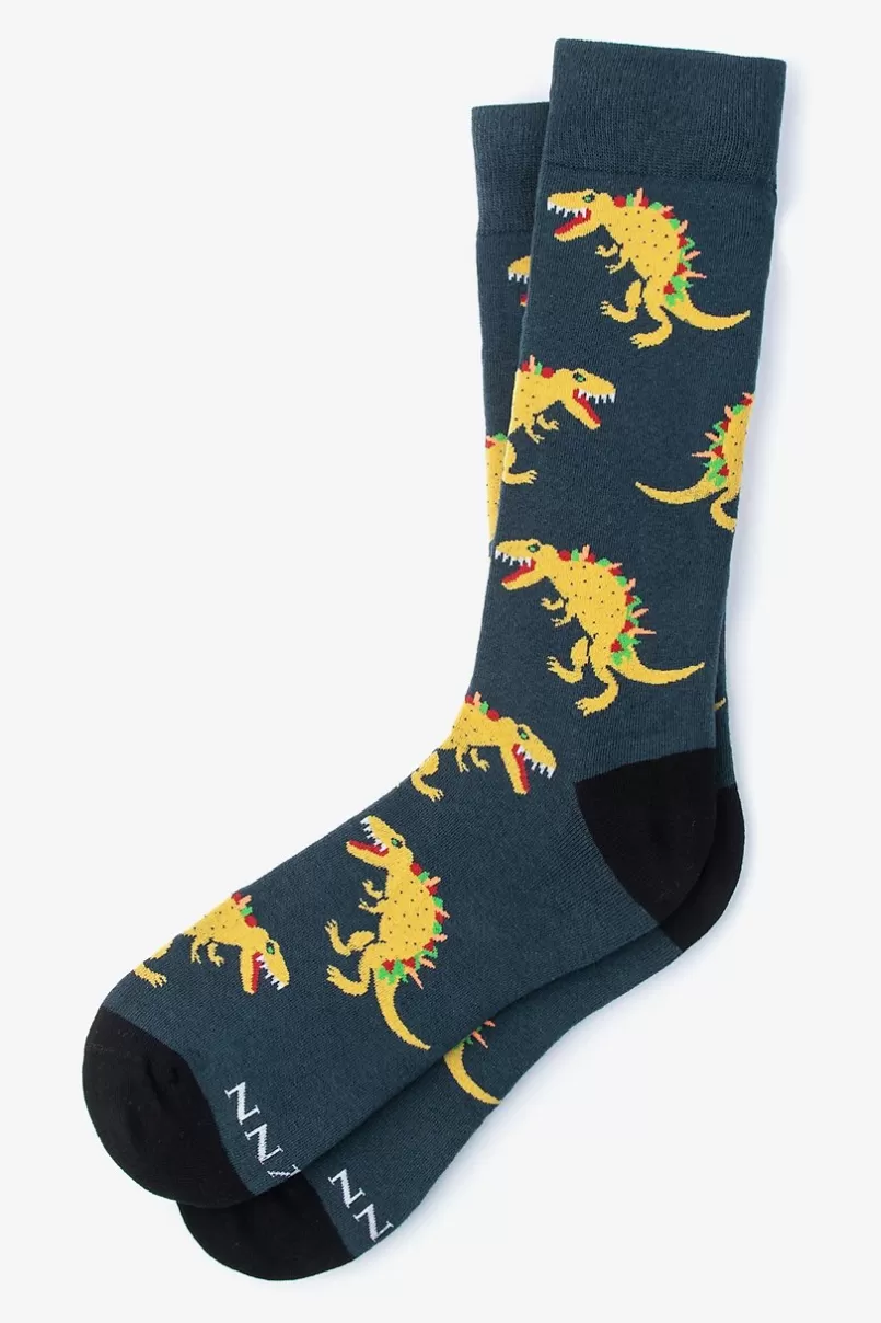 Ties Tacosaurus Rex Sock Slate Shop