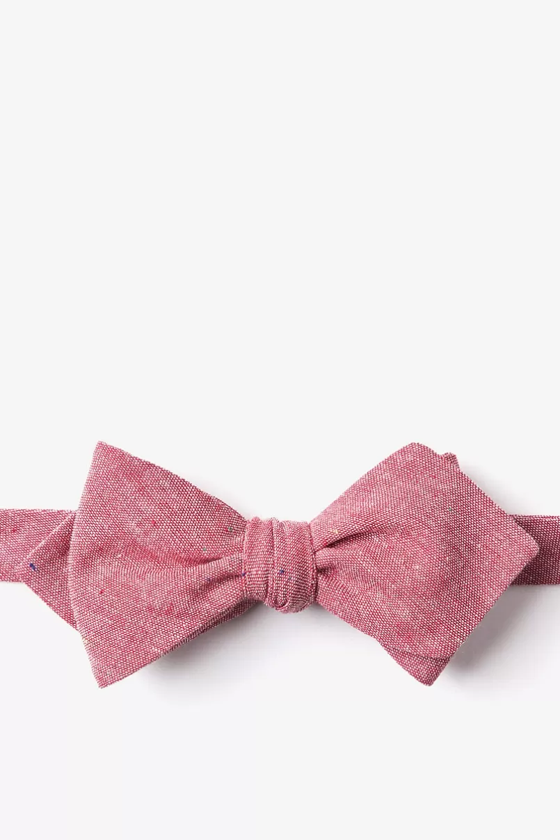 Ties Teague Diamond Tip Bow Tie Red Online