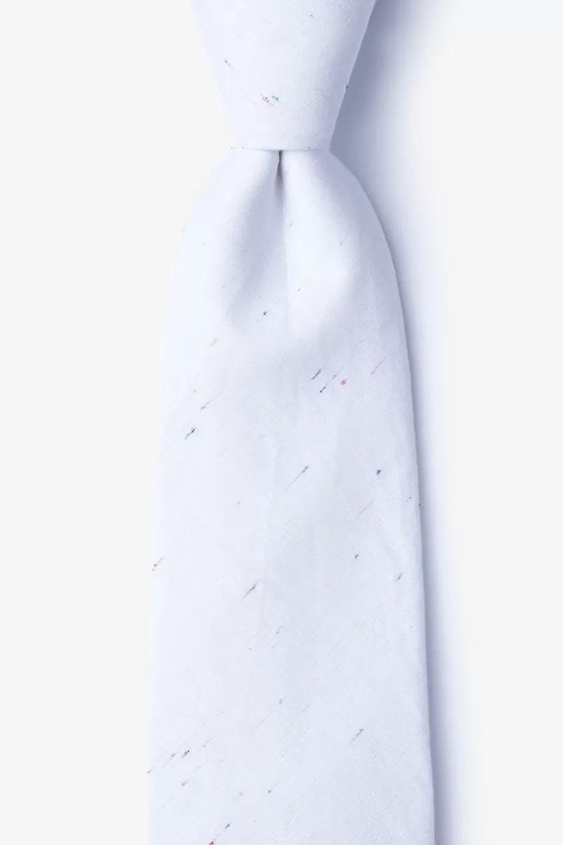 Ties Teague Extra Long Tie White Shop