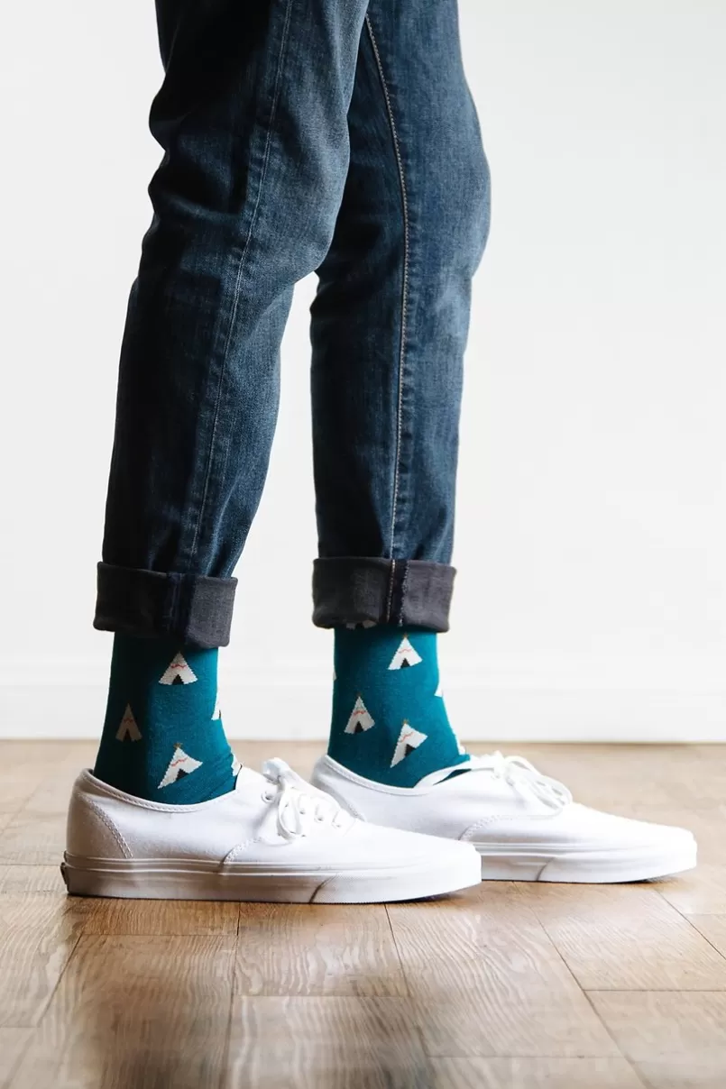 Ties Teepee Sock Teal Sale