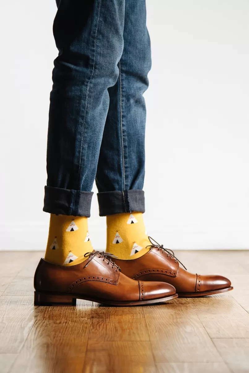 Ties Teepee Sock Yellow Shop