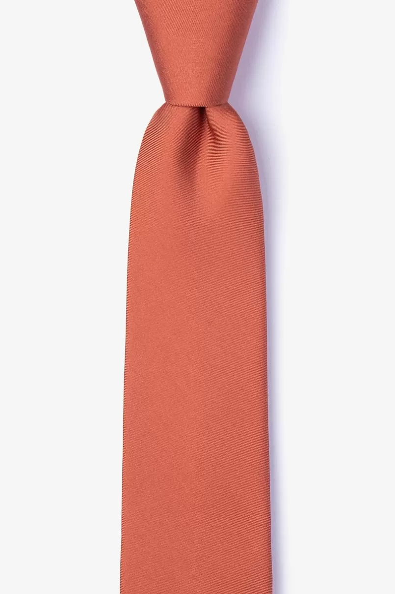 Ties Terra Cotta Skinny Tie TerraCotta Hot