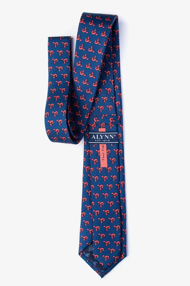 Ties That Fish Cray Navy Blue Extra Long Tie NavyBlue Fashion