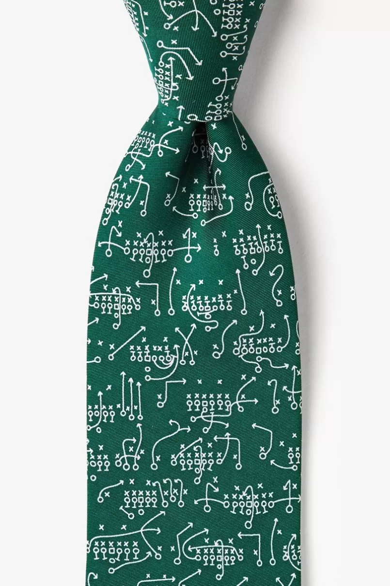 Ties The Art of the Game Green Tie Fashion