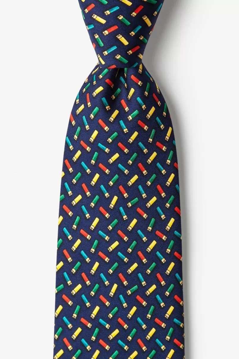 Ties The Buck Starts Here Navy Blue Tie Discount