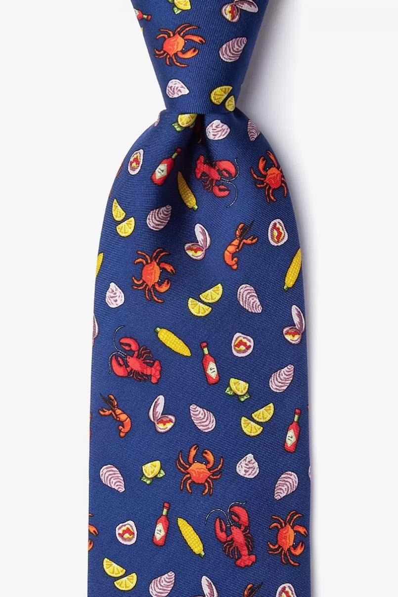 Ties The Clambake Navy Blue Tie Store