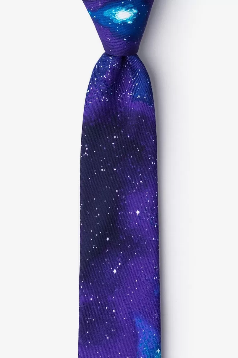 Ties The Cosmos Purple Skinny Tie Cheap