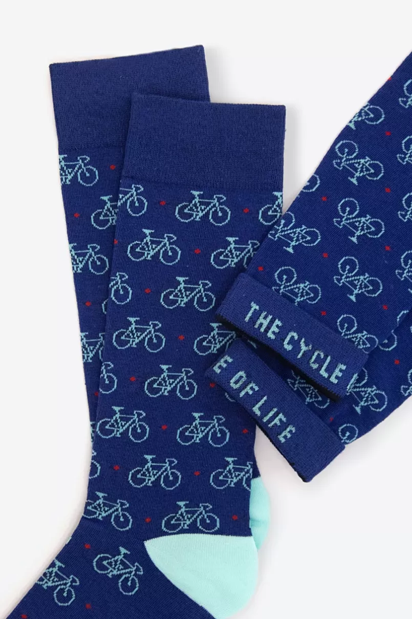 Ties The Cycle Of Life Sock Blue Discount