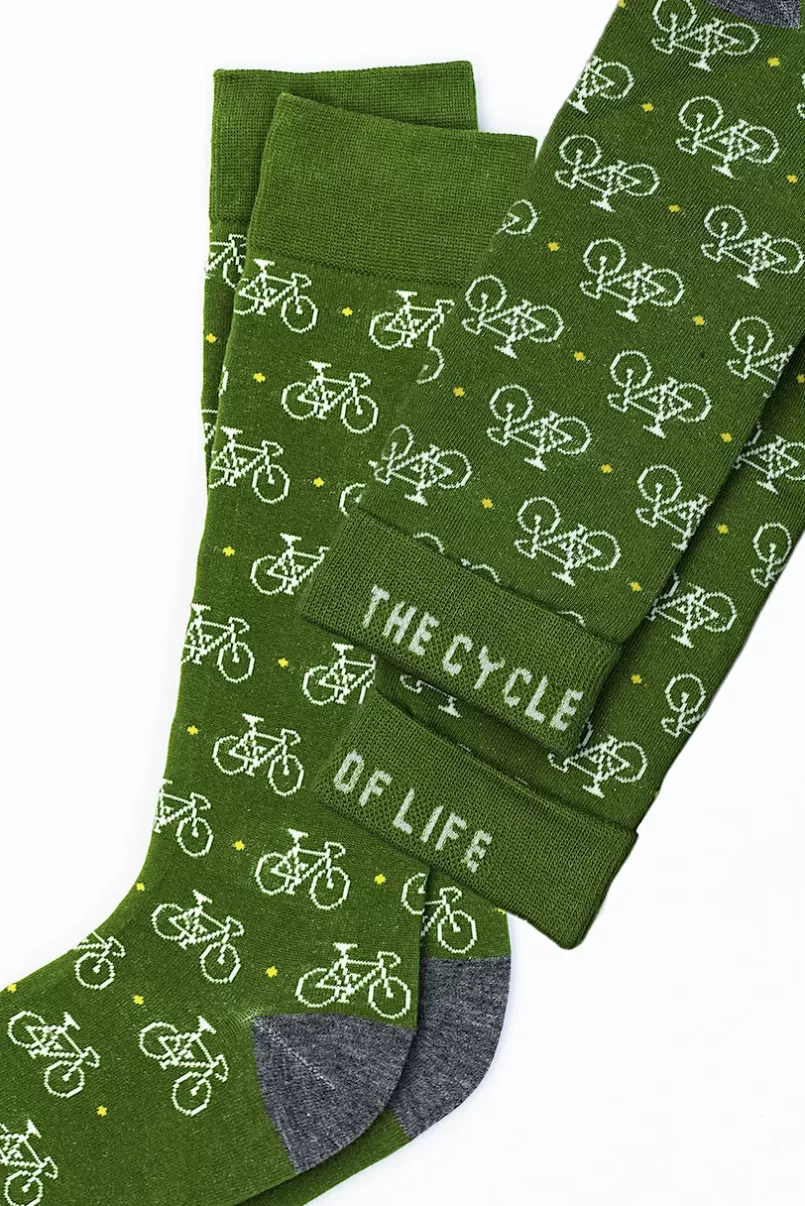 Ties The Cycle Of Life Sock Green Shop